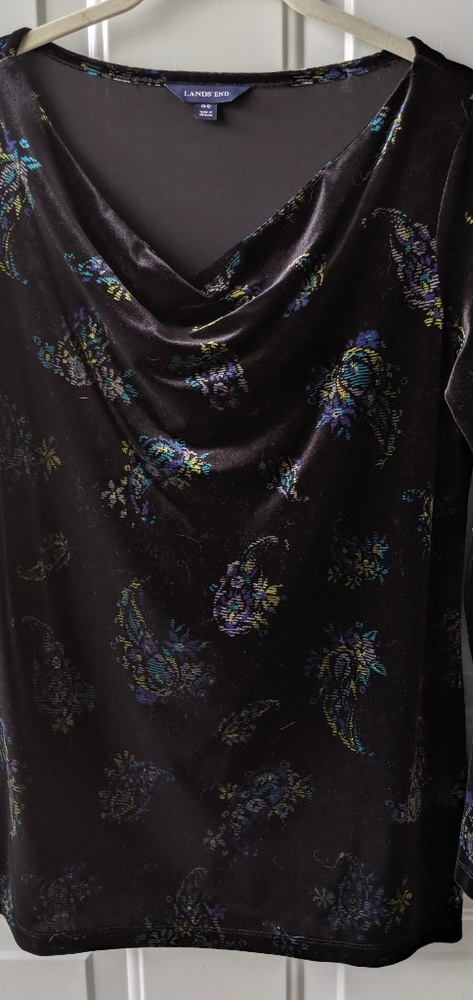 Land's End Velvet blouse ~ size 10-12